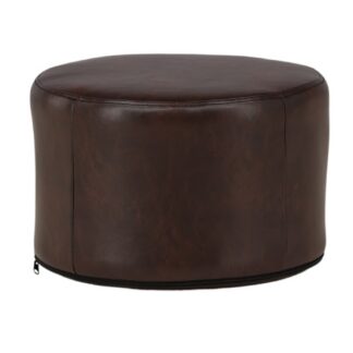 Brun sittpuff Sunfallcove i skandinavisk design med mjuk polyesterklädsel