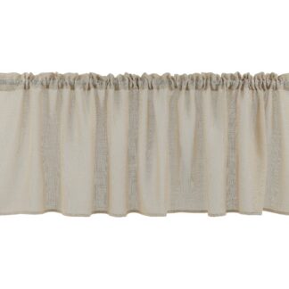 Beige gardinkappa i linnegardin-look Vardoft hängande i fönster med naturligt ljus