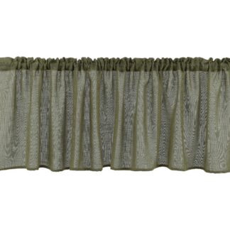 Grön linnegardin-look kappgardin Vardoft i polyester material hängande på fönster