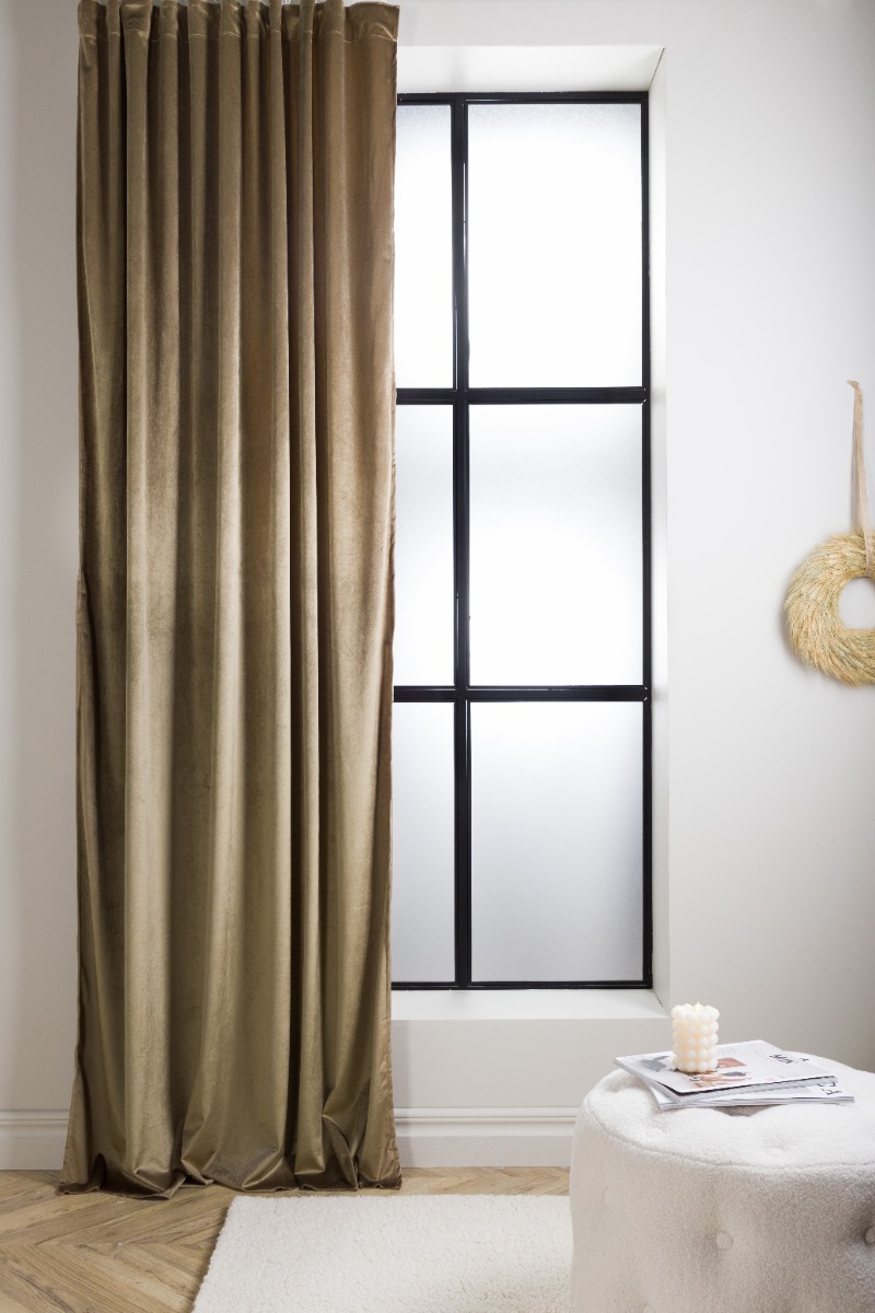 Sammetsgardin 2-pack Lavendelvind Sand - Image 2