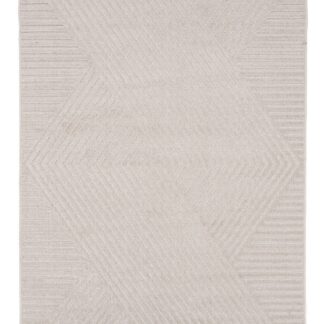 Vit polypropylen ryamatta Naomi med mjuk textur och modern design