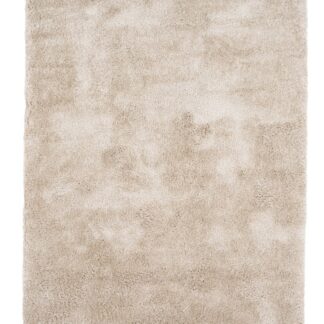 Beige ryamatta Nora med mjuk och tjock textur i polypropylen