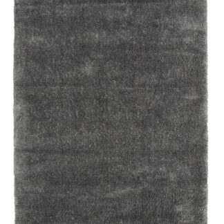 Mörkgrå polypropylen ryamatta Nora med tjock och mjuk textur