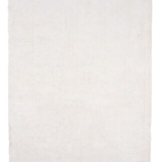 Vit ryamatta i mjukt polyestermaterial med cirka 18 mm tjocklek, elegant och stilren