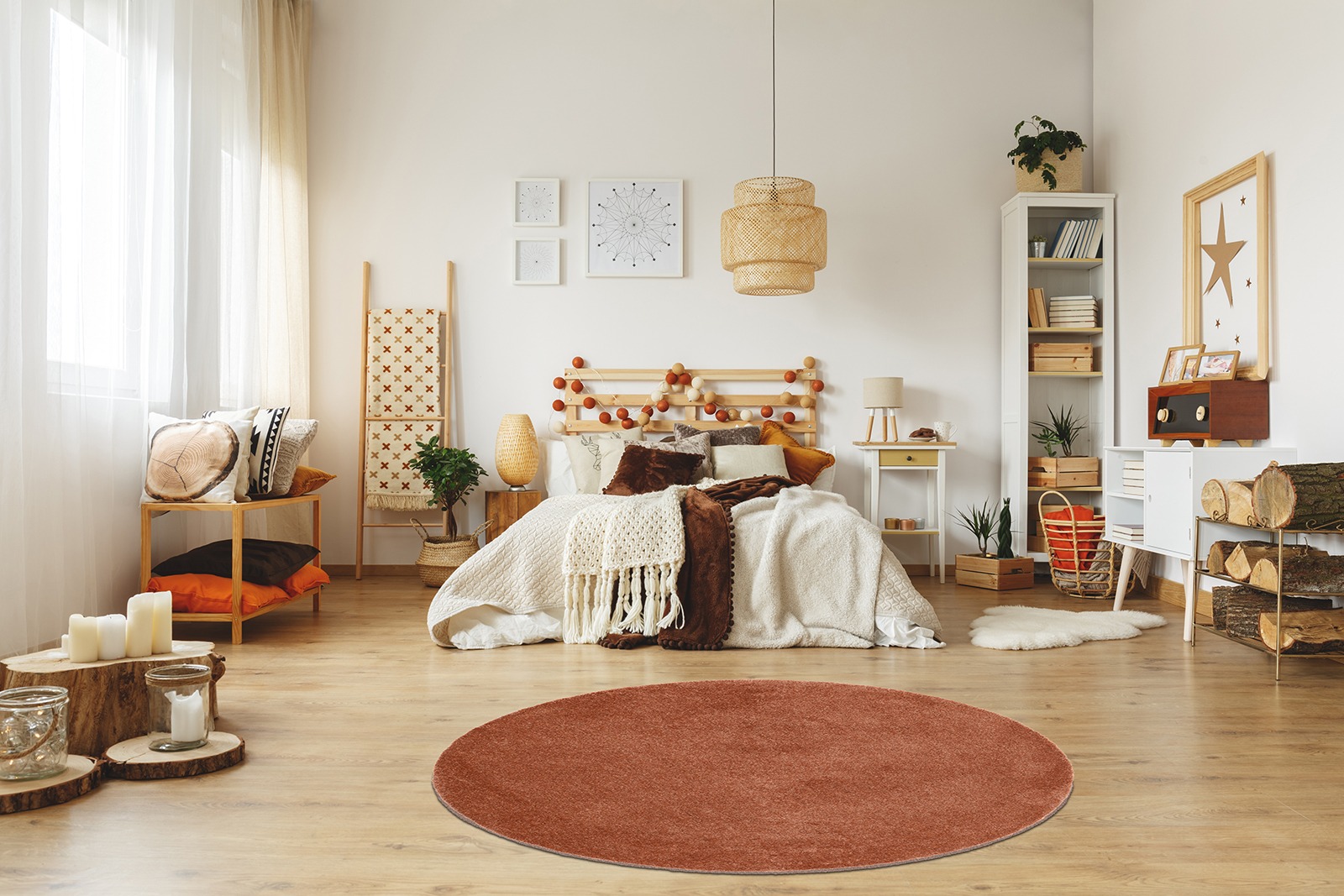 Clario Terracotta Rund Matta - Image 4