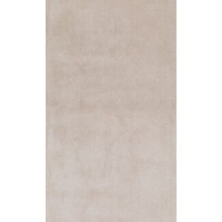 Crèmefärgad mjuk ryamatta i tätt microfiber med lätt glans och len yta