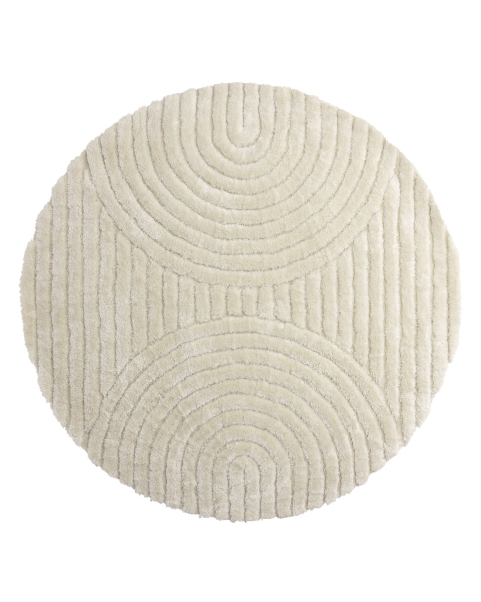 Vit ryamatta Veron med tjock fluffig yta i modernt rum