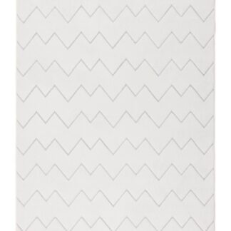 Vit ryamatta Miro i mjuk polyester med cirka 15 mm tjocklek i modernt rum