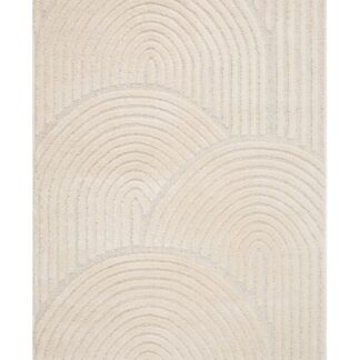 Vit Forell Wiltonmatta med kort lugg och mjuk struktur i modernt vardagsrum