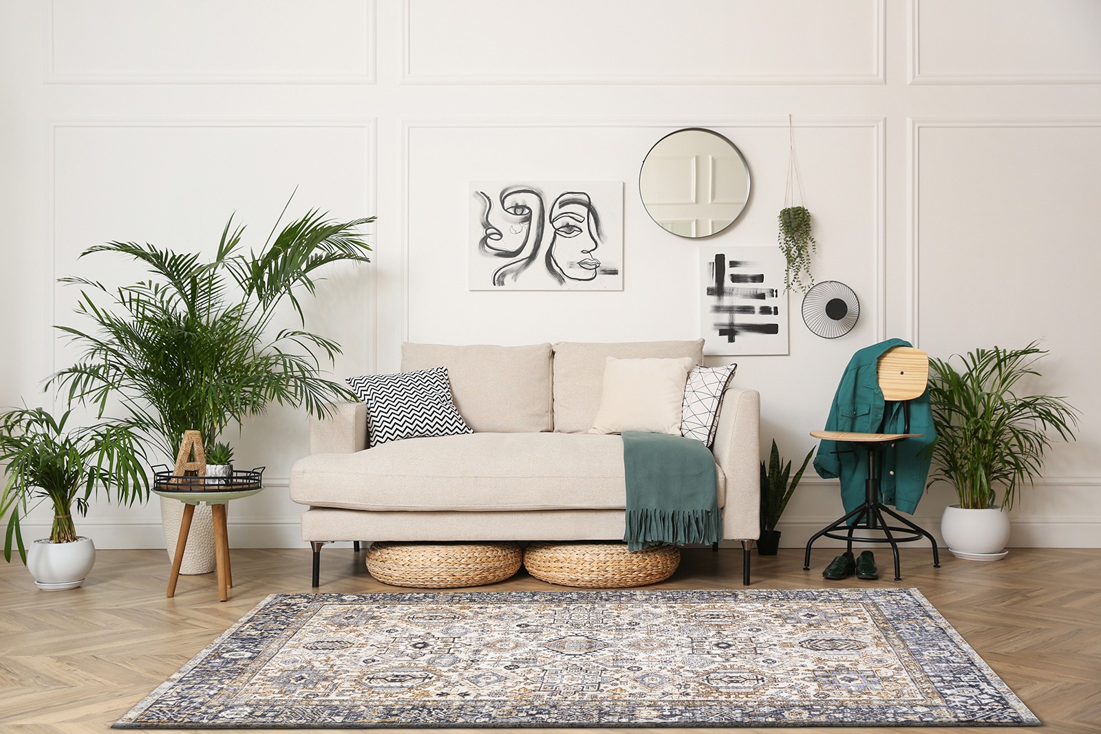 Martil Guiu Creme Tvättbar Matta - Image 2