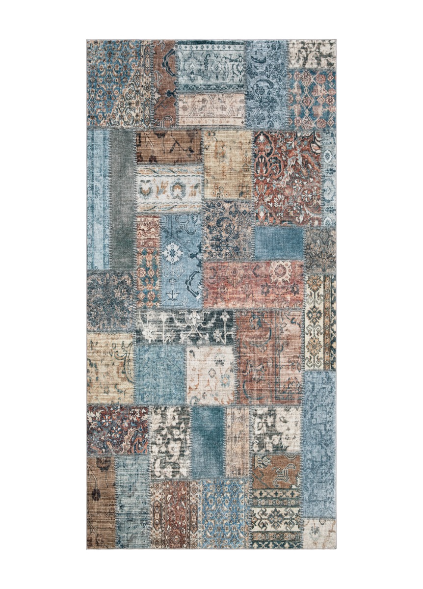 Lila Martil chenille gångmatta med mjuk textur och halkfri undersida