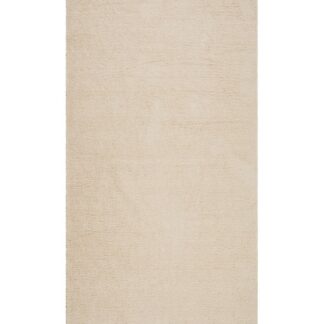 Handvävd bomullsmatta Allison i naturlig beige ton med mjuk textur