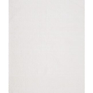 Vit handvävd bomullsmatta Allison med mjuk textur och tunn tjocklek i modernt rum