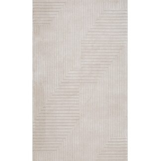 Modern linnefärgad gångmatta Tesina med jutevävbaksida i ljus naturlig ton