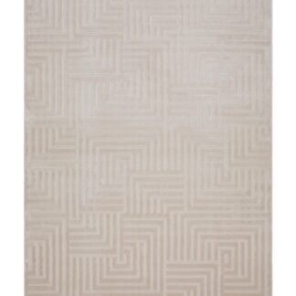 Solara Linne modern matta i mjuk linnefärg med jutevävbaksida på ljus golvyta