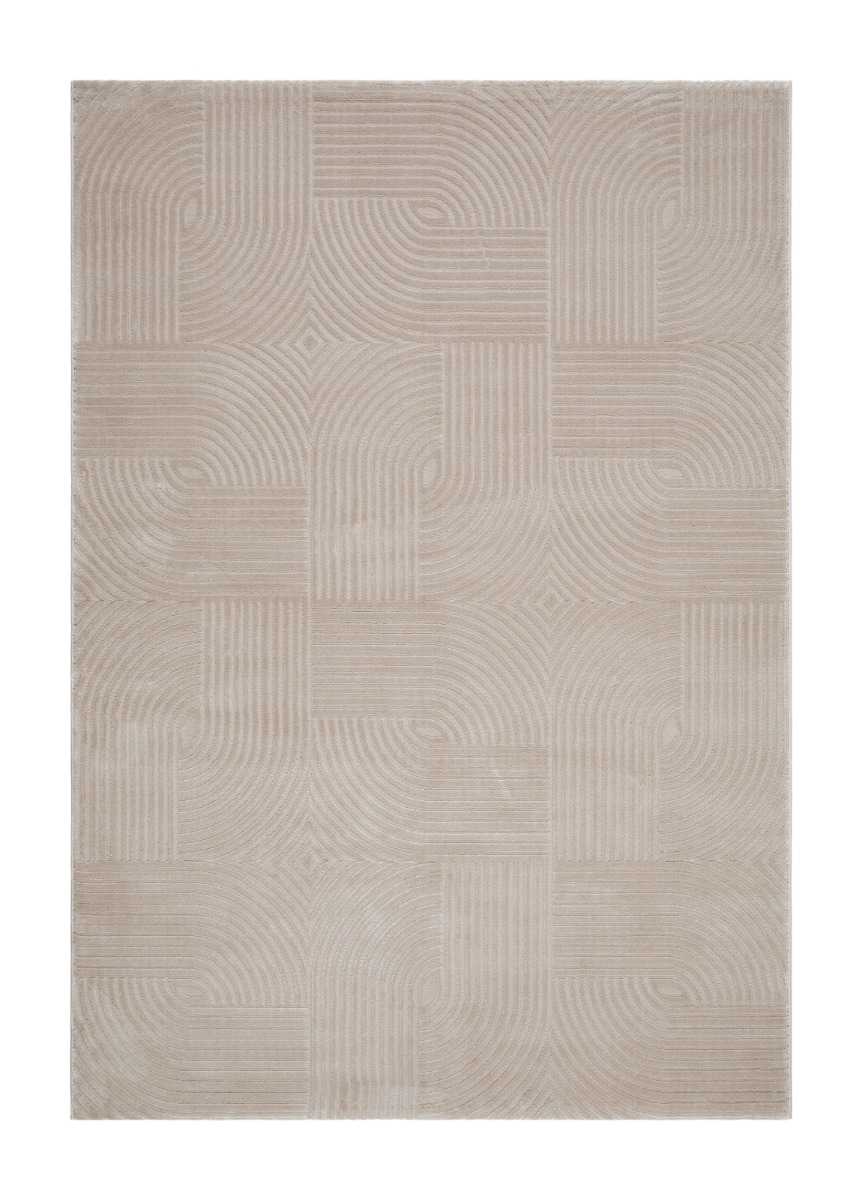 Naturinspirerad linnefe4rgad modern matta i mjuk polyester med juteve4v