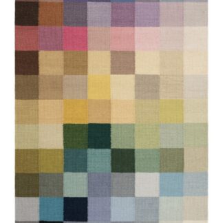 Flerfärgad handvävd ullmatta med cirka 10 mm tjocklek för vardagsrum eller sovrum