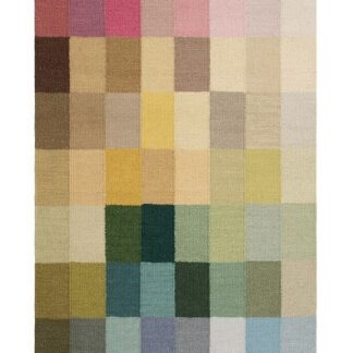 Handvävd multifärgad ullmatta Rannik med tjocklek ca 10 mm i stilfull design