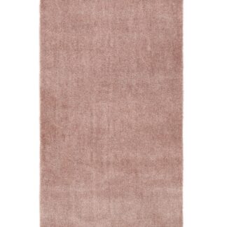 Mjukt rosa tvättbar gångmatta av microfiber polyester med filtbaksida och anpassningsbar form