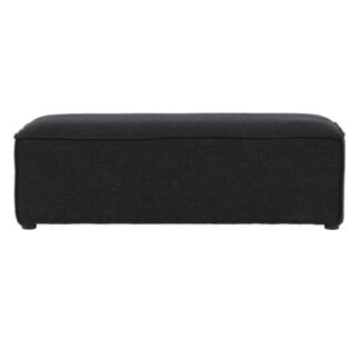 Svart Brimlocken sittpuff klädd i bouclé-tyg med modern design och generösa mått