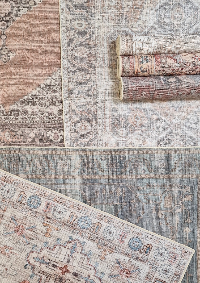 Tvättbar Bomullsmatta Ardalan Thalira Kräm/Rost - Image 5