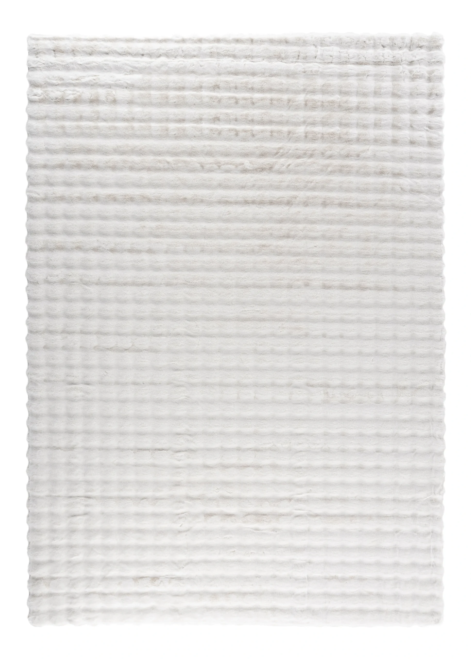 Vit ryamatta Niva med tät mjuk polyesterlugg i elegant design