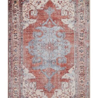 Tvättbar bomullsmatta Solmera Multi med färgstark multifärgad design och mjuk bomullsbaksida