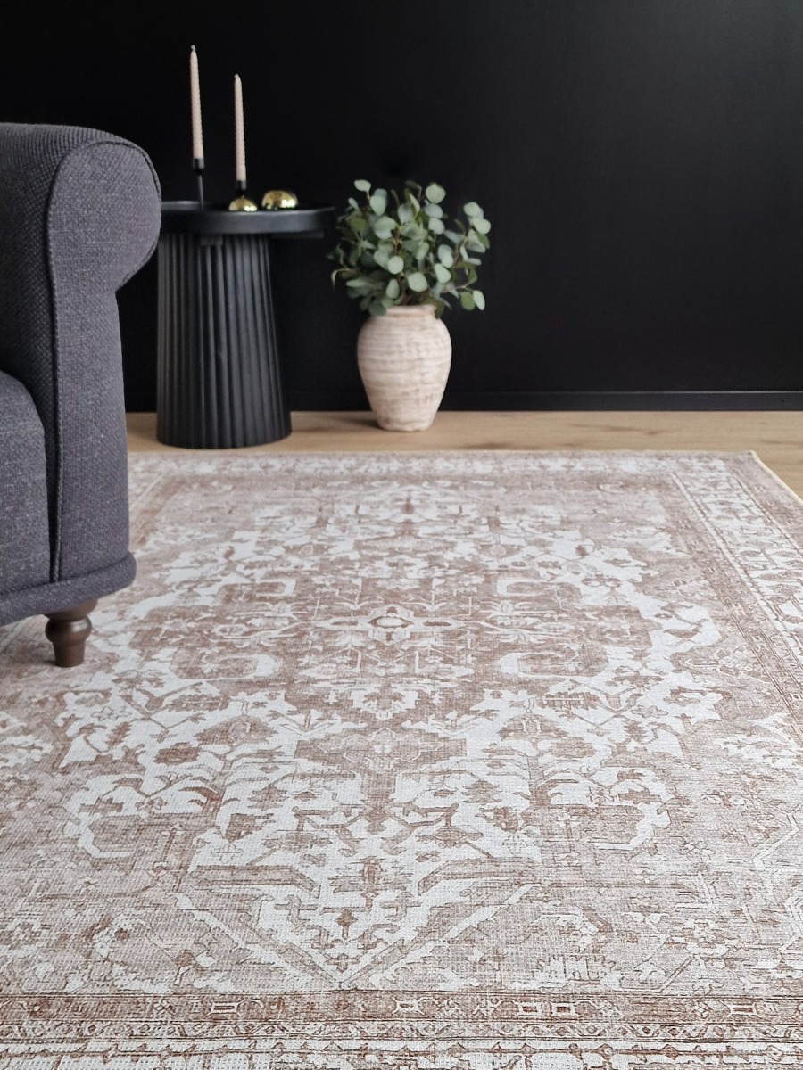 Tvättbar Bomullsmatta Ardalan Elbira Natur - Image 2