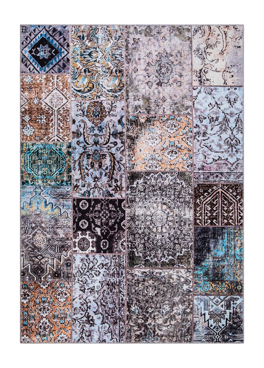 Naturfärgad Syrah chenillematta med mjuk textur och sydda kanter