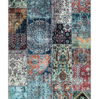 Syrah chenillematta i multi färg med mjukt bomullsmaterial och sydda kanter på golv