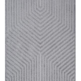 Grå Yoko matta med varierande vävstruktur i inomhusmiljö