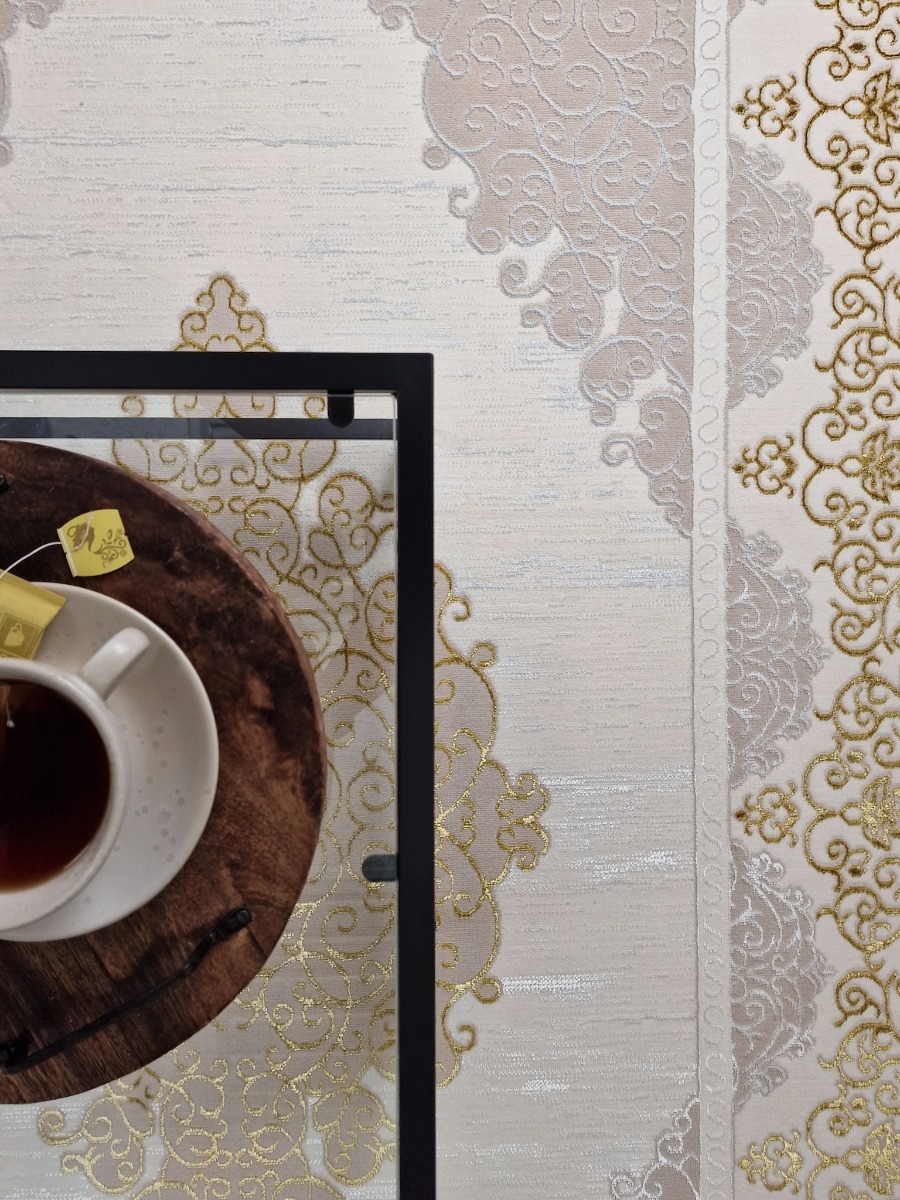 Hail Oma Creme/Guld Modern matta - Image 2