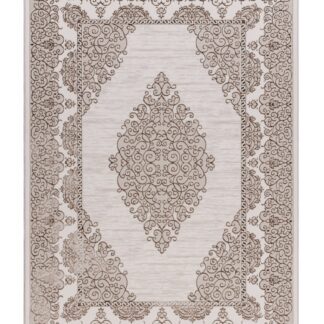 Modern creme och kopparfärgad matta Hail med kort lugg i modernt hem