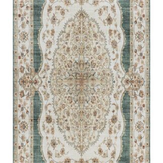 Grön gångmatta Mirande Thalvara med mjukt mönster och halkfri undersida