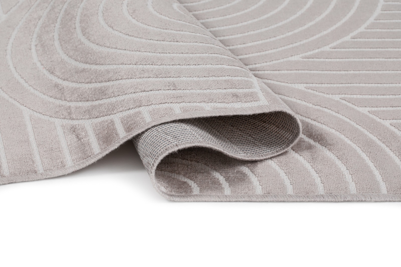 Giron Wave Greige Konstsilkesmatta - Image 5