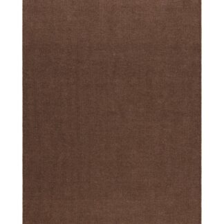 Brun handvävd ullmatta Lana med mjuk textur och naturlig design