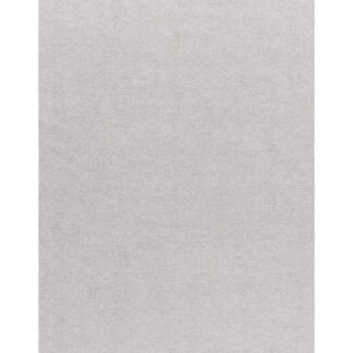 Handvävd silvergrå ullmatta med mjuk struktur och harmonisk design