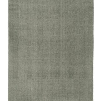 Tvättbar mjuk grön ryamatta i microfiber med filtbaksida i modernt vardagsrum