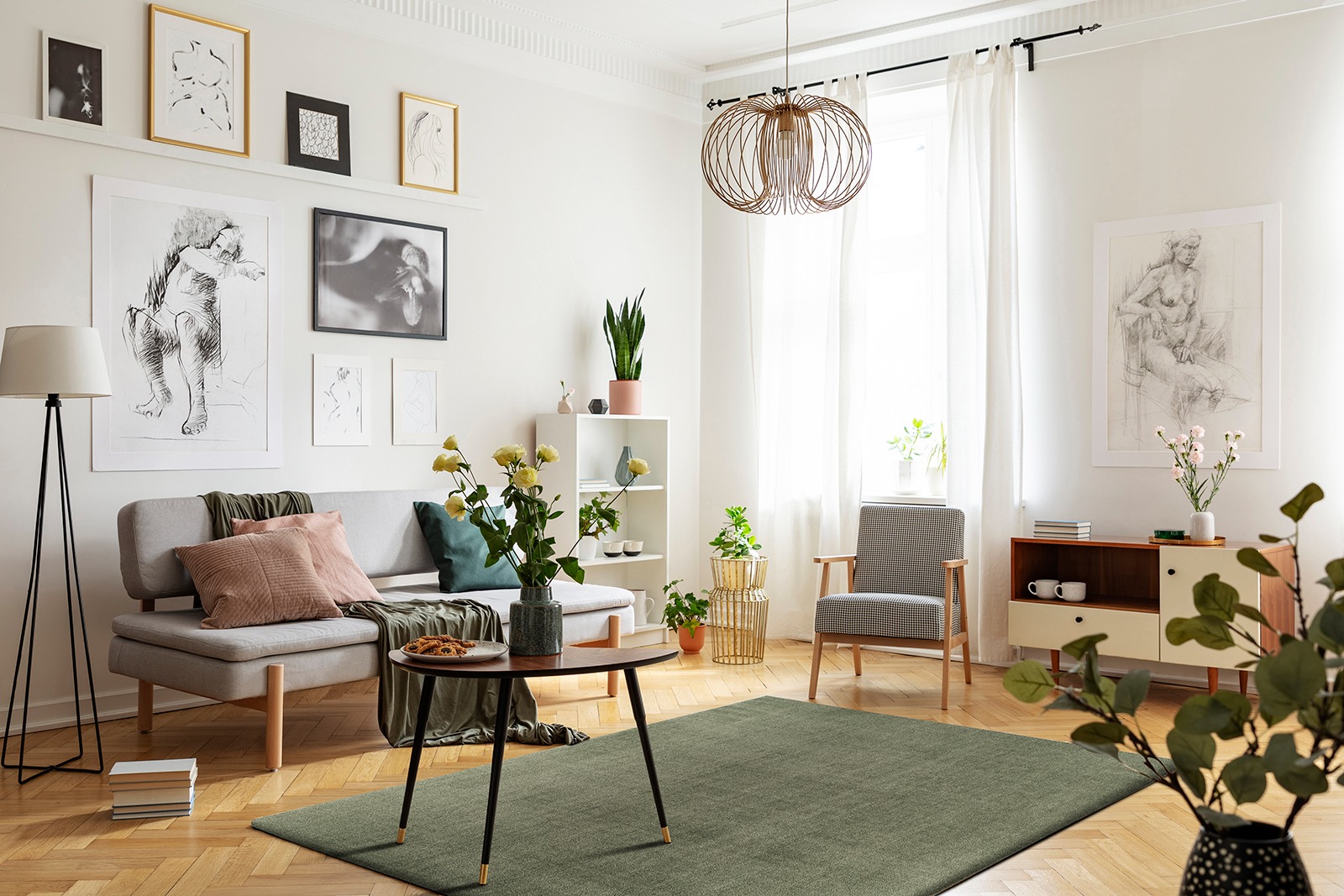 Tvättbar Ryamatta Benny Grön - Image 3