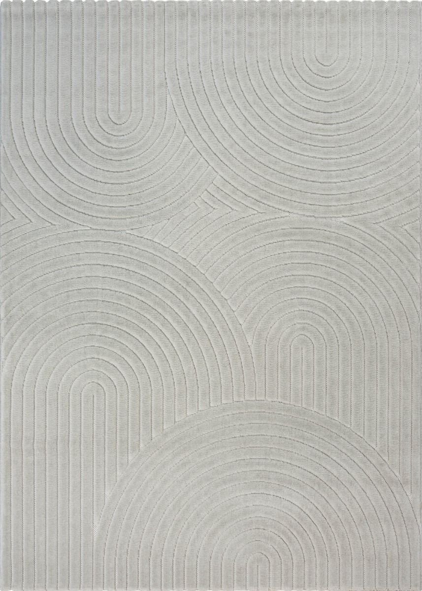 Grå gångmatta Leal Canyon med rytmiskt mönster, lämplig för både inomhus och utomhusbruk