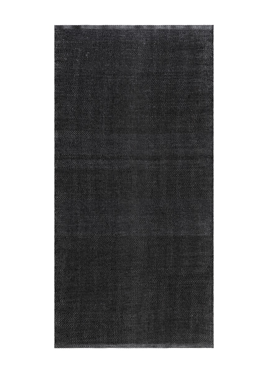 Svart vändbar gångmatta Mimmi Lai med grafiskt mönster och mjuk textur