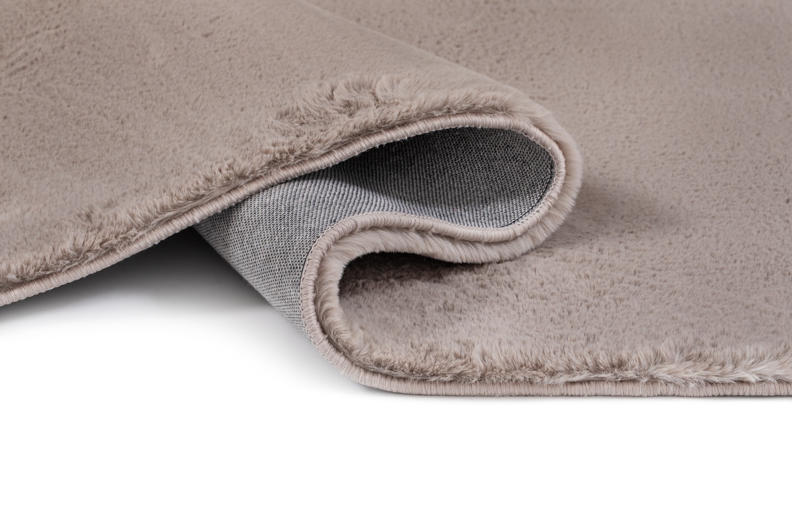 Mjuk Päls-look Matta Eiderelle Taupe - Image 4