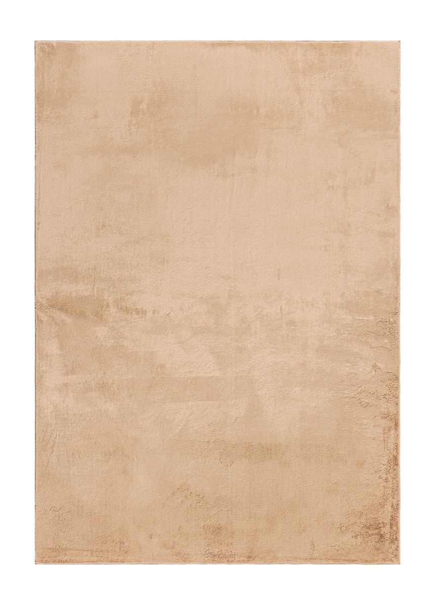 Mjuk och tjock taupefärgad ryamatta Koning med halkfri undersida i modernt vardagsrum