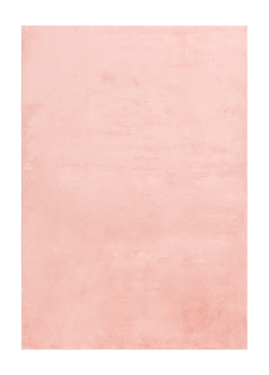 Mjuk gammalrosa ryamatta med lätt glans och antihalkbaksida i hemmiljö