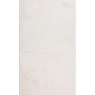 Vit mjuk gångmatta med lätt glans och antihalkbaksida i heminredning