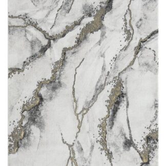 Wiltonmatta med elegant marmormönster och gulddetaljer i mjuk tjock kvalitet