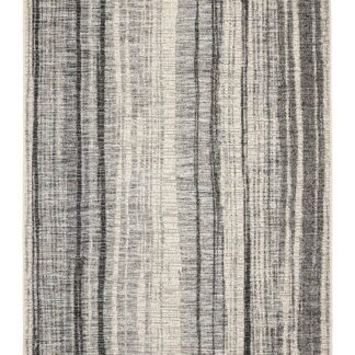 Flatvävd grå inomhus- och utomhusmatta i polypropylen med varierande grå nyanser