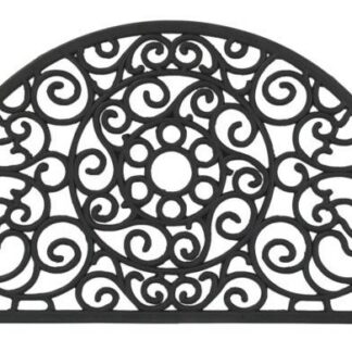 Svart syntetisk dörrmatta 45x75 cm med maskinvävd yta vid ytterdörr