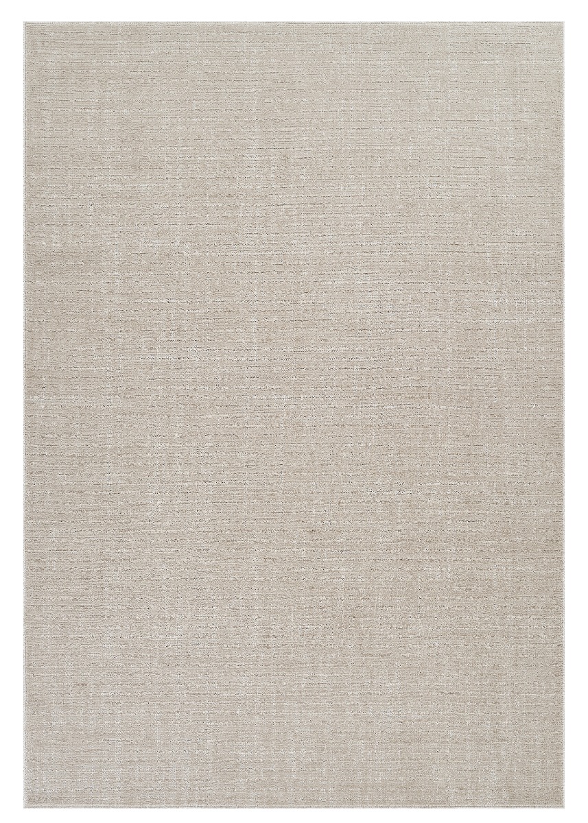 Beige Wiltonmatta Belin med kortskuren mjuk lugg och diskret mönster i varm ton