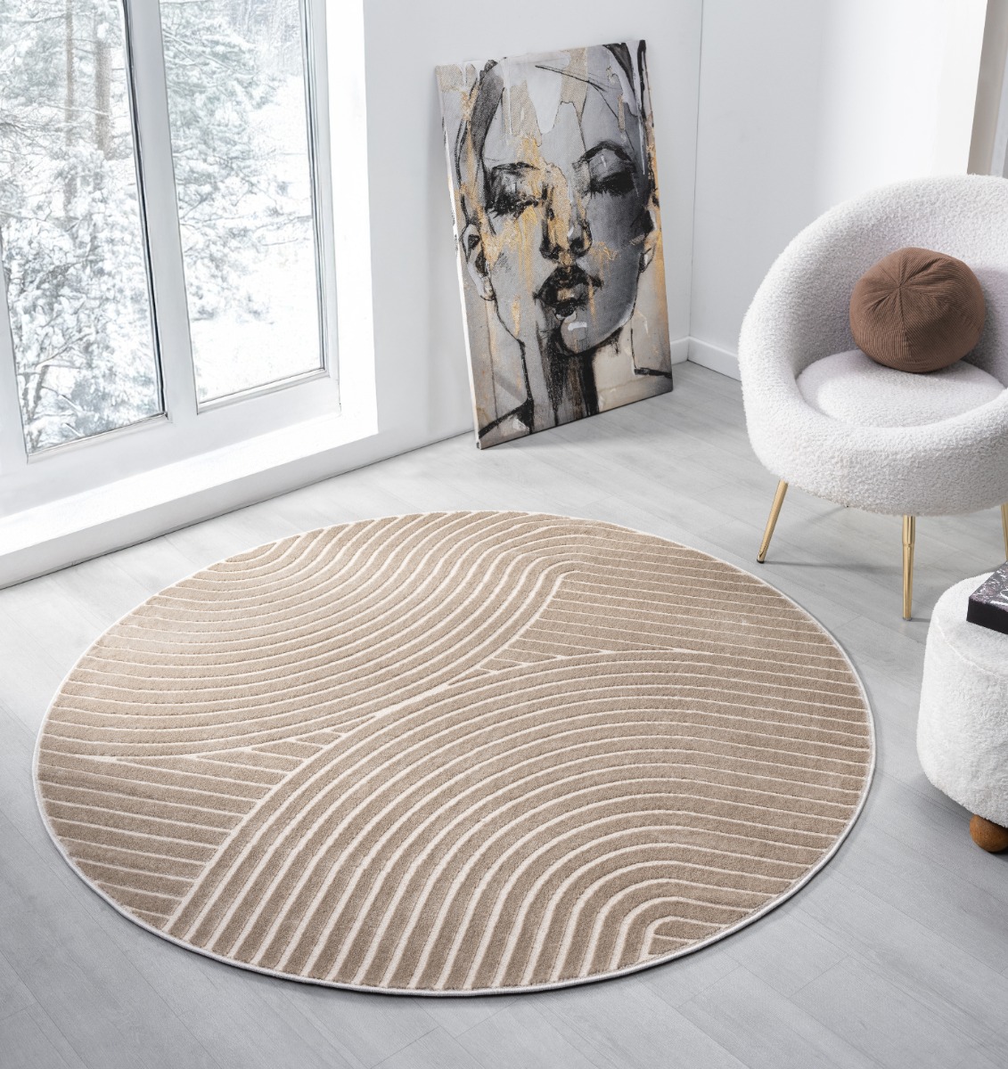 Rund Bella Spin Mörkbeige - Image 2